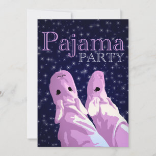 invitaciones del partido pajama: brillo nocturno
