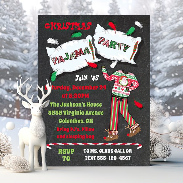 Invitaciones del Partido Pajama navidades (Subido por el creador)