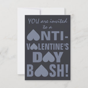 Invitaciones del partido personalizado Gray Heart