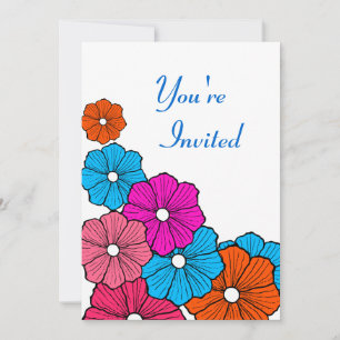 Invitaciones del partido Retro Hawaii Luau Party