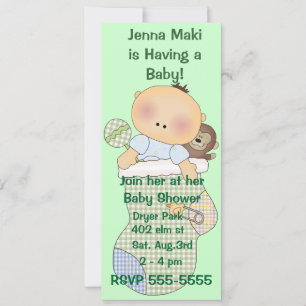 Invitaciones del Partido Verde Baby Shower