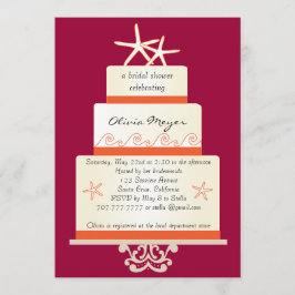 Invitaciones del pastel de bodas de las estrellas