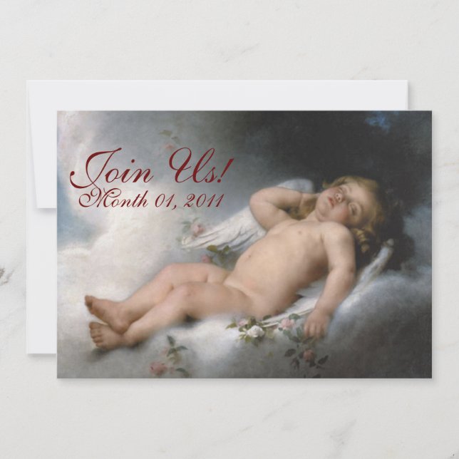 Invitaciones del personalizable del ángel el (Anverso)