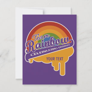 Invitaciones del personalizado arcoiris del equipo