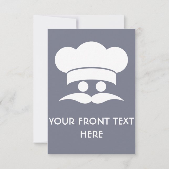 Invitaciones del personalizado CHEF (Anverso)