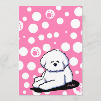 Invitaciones del personalizado de Bichon Frise