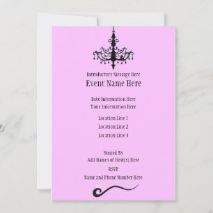 Invitaciones del personalizado de la lámpara