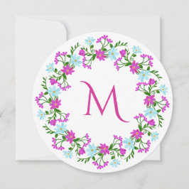 Invitaciones del personalizado de un monograma en 