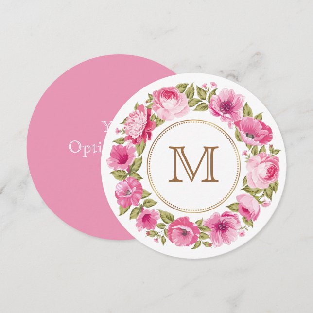 Invitaciones del personalizado de un monograma en  (Anverso / Reverso)