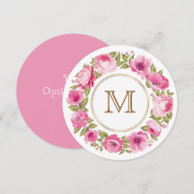 Invitaciones del personalizado de un monograma en 