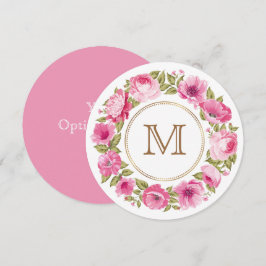 Invitaciones del personalizado de un monograma en 