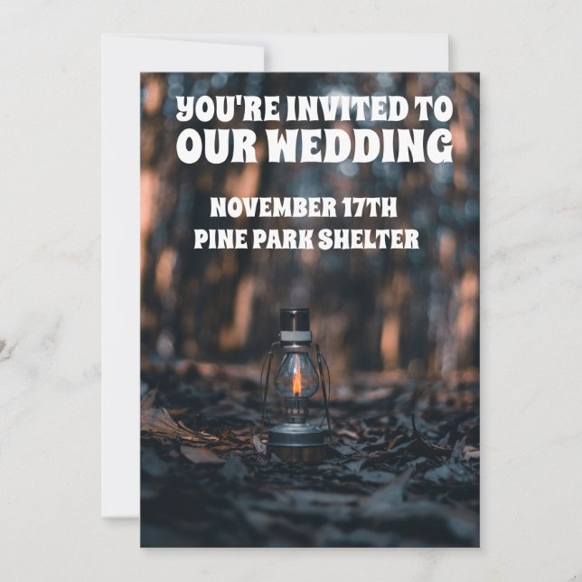 INVITACIONES DEL PERSONALIZADO LANTERNO DE BODA DE (Anverso)