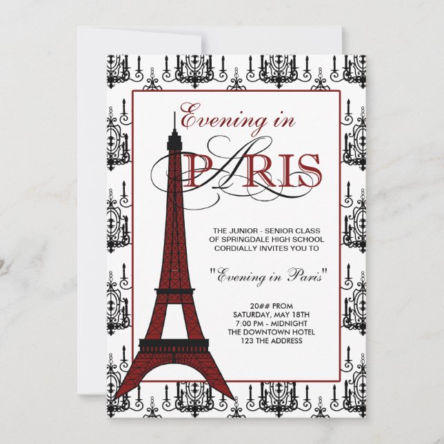 Invitaciones del Prom de París (Anverso)