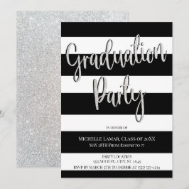Invitaciones del purpurina y de la fiesta de