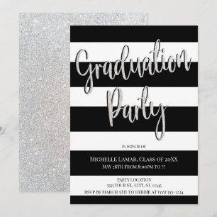 Invitaciones del purpurina y de la fiesta de
