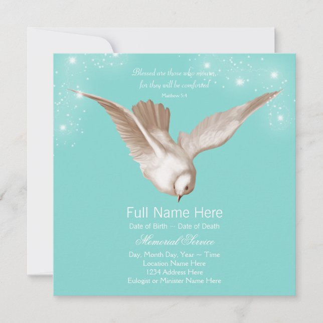 Invitaciones del servicio conmemorativo de la palo (Anverso)