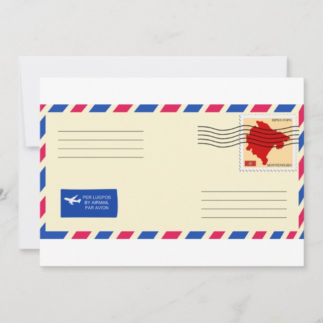 Invitaciones del sobre del correo aéreo (Anverso)