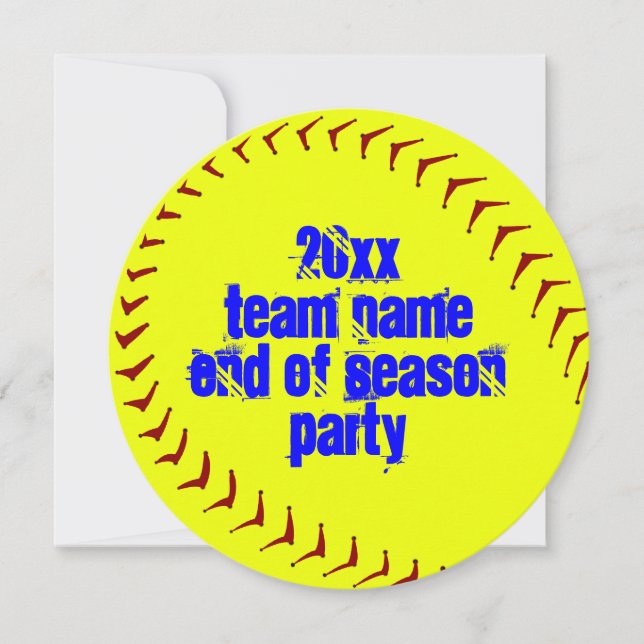 Invitaciones del softball de Fastpitch (Anverso)