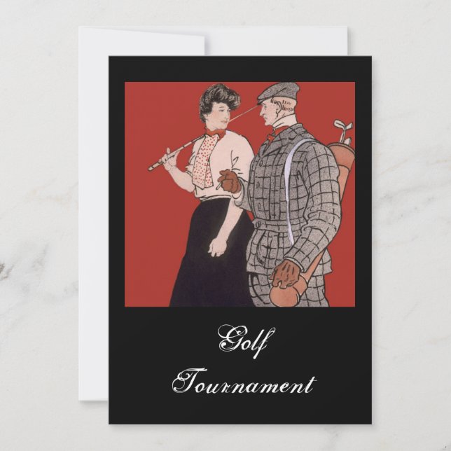 Invitaciones del torneo del golf (Anverso)