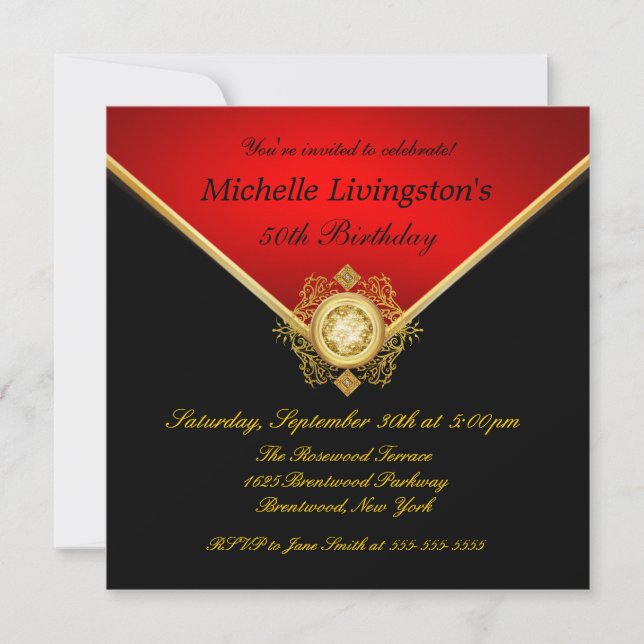 Invitaciones diamante de imitación del cumpleaños (Anverso)