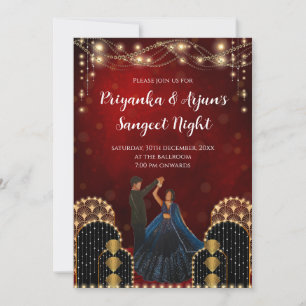 invitaciones Digital Indian Sangeet
