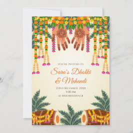 Invitaciones Digital Mehndi invitaciones Digital D