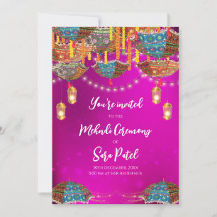 Invitaciones digitales de Mehndi y de Mehndi
