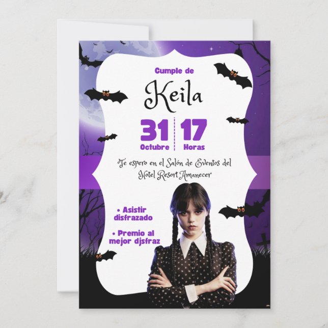 Invitaciones Digitales para cumpleaños (Anverso)