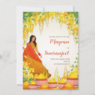 Invitaciones digitales para Haldi y Mayoun
