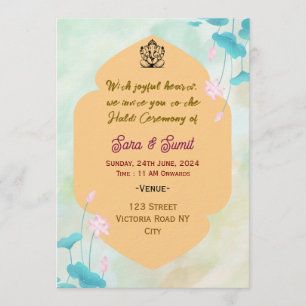 Invitaciones Digitales para la Ceremonia de Haldi