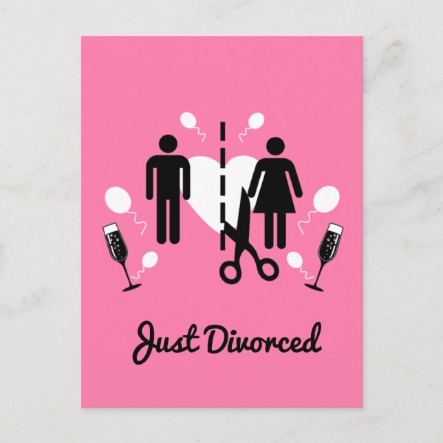 Invitaciones Divertidas a Fiestas de Divorcio    (Anverso)