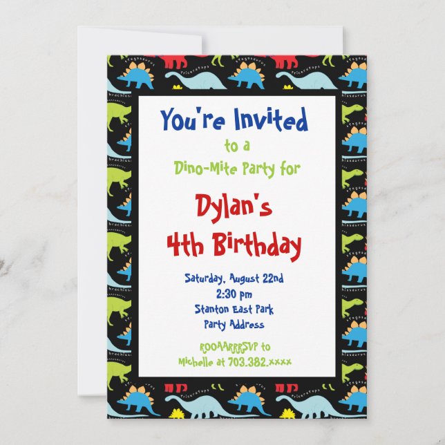 Invitaciones divertidas a la fiesta de cumpleaños  (Anverso)