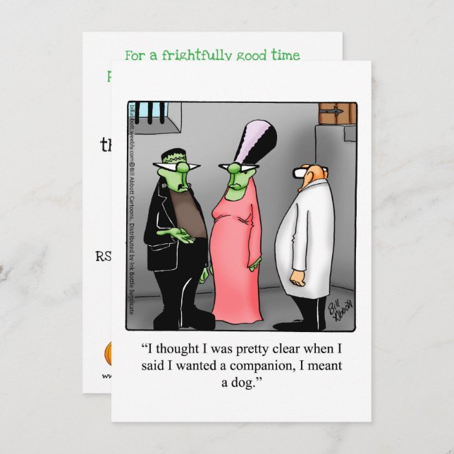 Invitaciones divertidas a la fiesta de Halloween (Anverso / Reverso)