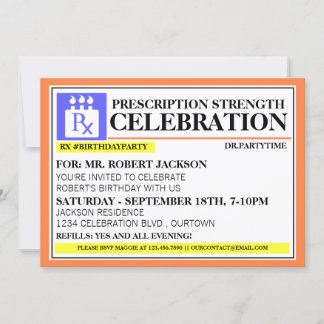 Invitaciones divertidas a la fiesta de la etiqueta