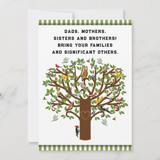 Invitaciones divertidas a una reunión familiar (Anverso)