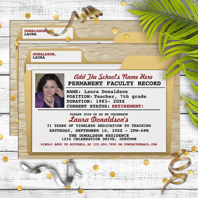 Invitaciones divertidas al partido de retiro de pr (Subido por el creador)