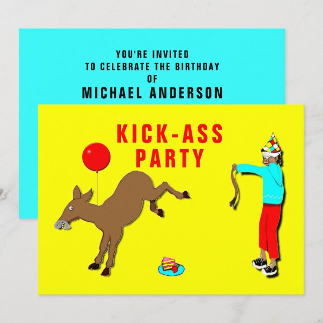 invitaciones divertidas de cumpleaños para adultos (Anverso / Reverso)