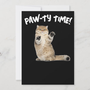 invitaciones divertidas de fiesta de gato