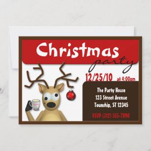 Invitaciones divertidas de Navidades de renos tips
