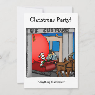 Invitaciones divertidas del partido Navidades