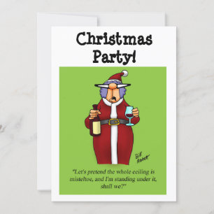 Invitaciones divertidas del partido Navidades