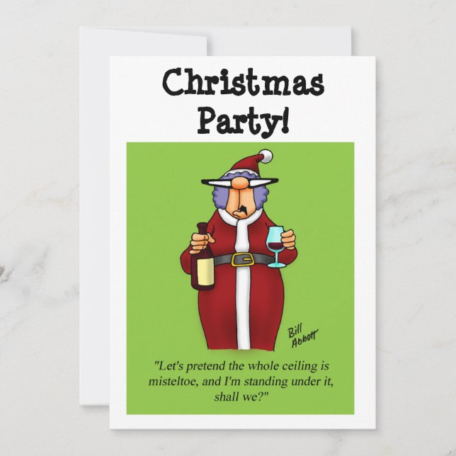 Invitaciones divertidas del partido Navidades (Anverso)