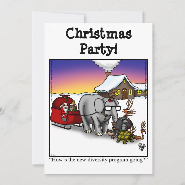 Invitaciones divertidas del partido Navidades (Anverso)