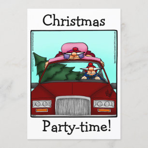 Invitaciones divertidas del partido Navidades