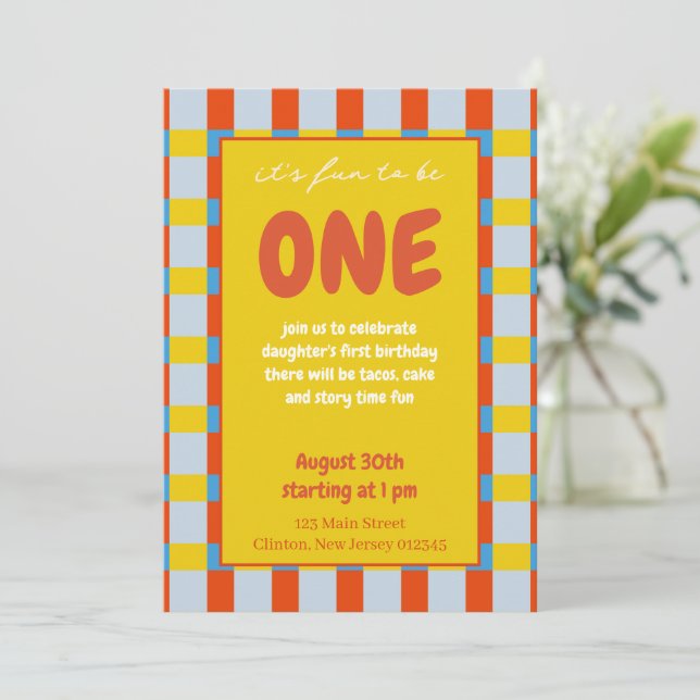 Invitaciones Divertidas para Cumpleañero  (Anverso de pie)