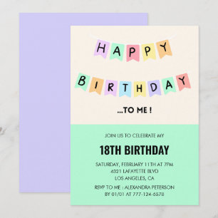 Invitaciones divertidas para cumpleaños 18 feliz c