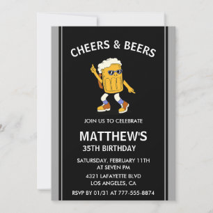 Invitaciones divertidas para cumpleaños 35 Cheers 