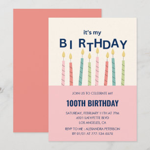Invitaciones divertidas para cumpleaños número 100