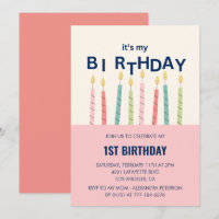 Invitaciones divertidas para el 1er cumpleaños Vel