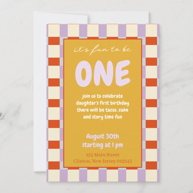 Invitaciones Divertidas para ser Uno  (Anverso)